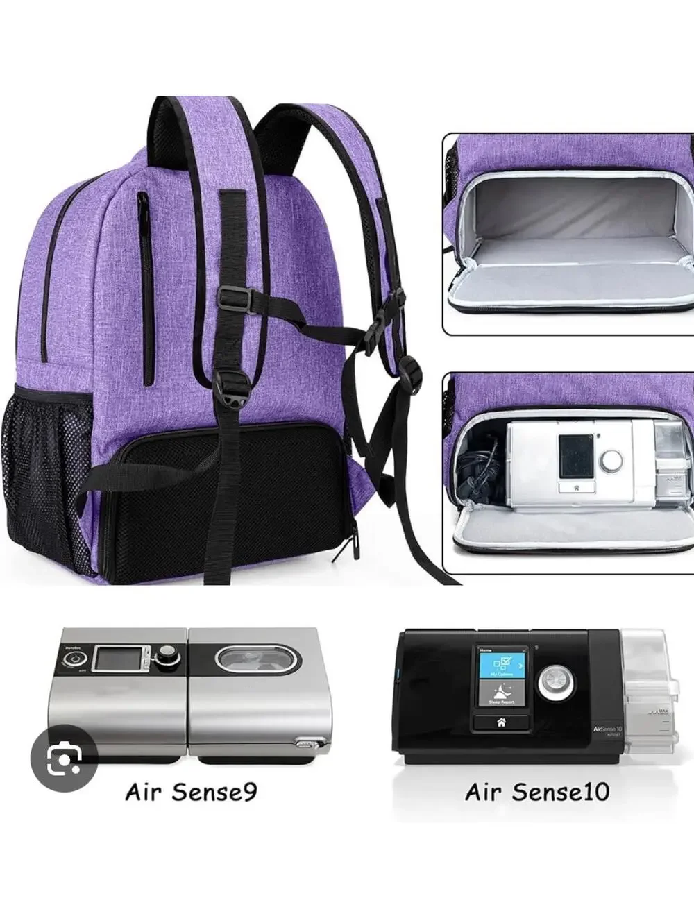 Curmio CPAP Travel Backpack ONLY AirSense 9 10 11 Philips System One Carry Bag